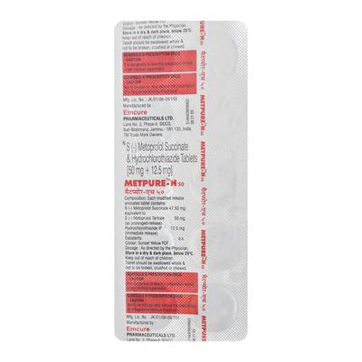 Metpure H 50mg Tablet 10'S - Hypertension-Bet