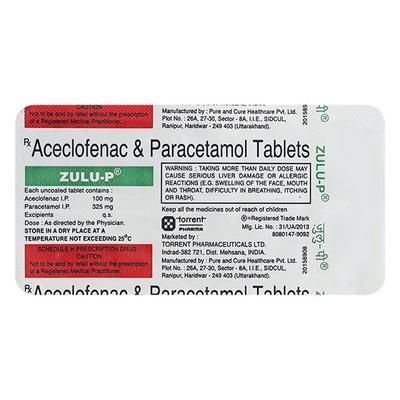 Zulu P Tablet 10'S - Pain relief-Nsa