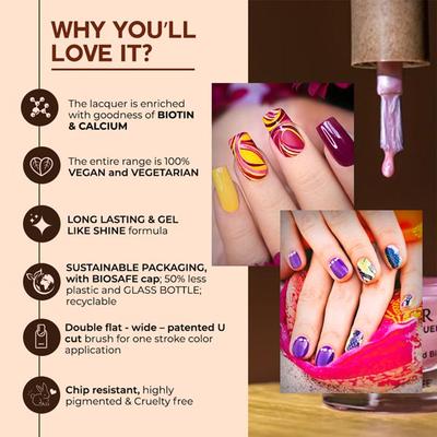 Colorbar Vegan Nail Lacquer-Crystal Top Coat-313 8 ml - Nail Polish