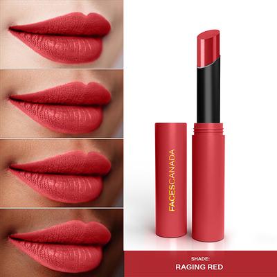 Faces Canada Long Stay 3-In-1 Matte Lipstick - Raging Red 10, 2gm - Lipsticks