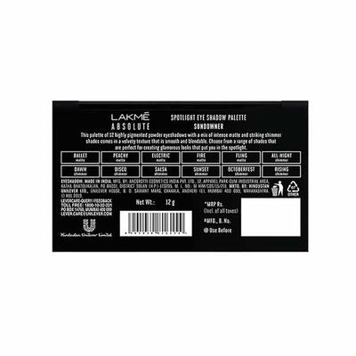 Lakme Absolute Spotlight Eye Shadow Palette Sundowner 12 gm - Eyeliners