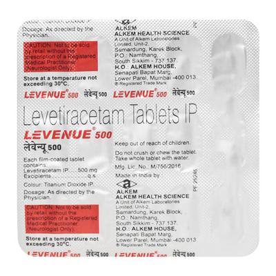 Levenue 500mg Tablet 15'S - Epilepsy/Convulsion-Ant