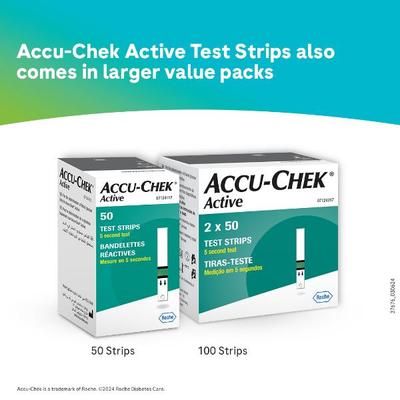 Accu-Chek Active Blood Glucose Test Strip 25's - Blood Glucose Monitors/Test Strips
