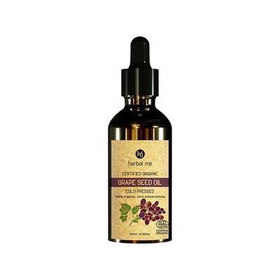 HM Herbal Me 100% Organic Grape Seed Oil 50ml - Essential Oils