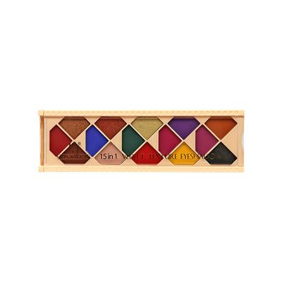 Half N Half 15 In 1 Velvet Texture Eyeshadow, Highly Pigmented, Easy To Blend, Long Lasting Versatile Look Multicolor Matte Palette-02 12 gm - Eye Shadow Palettes