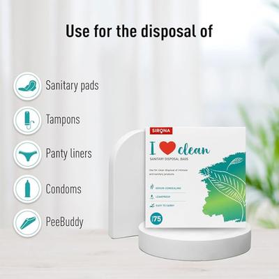 Sirona Sanitary & Diapers Disposal Bag 75's - Sanitary Napkins