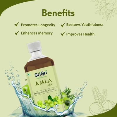 Sri Sri Tattva No Added Sugar Juice - Amla 1000 ml - Ayurvedic Juices