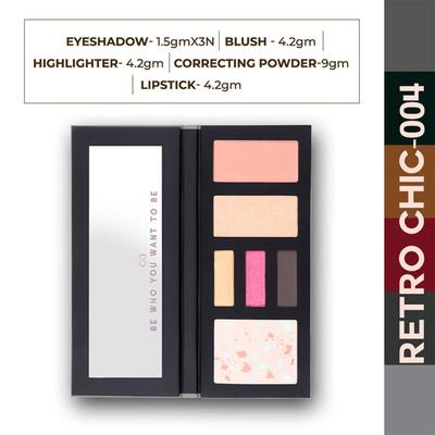 Colorbar Make Up Kit-Retro Chic-004 21.9 gm - Face Palettes