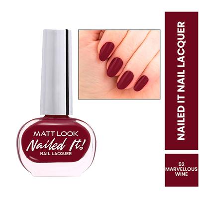 Matt Look Nailed It Nail Polish, Chip Free, Quick Dry, Longer Stay, Highly Pigmented Lacquer, Natural Finish , Diva Dash 51 10 ml - Nail Polish