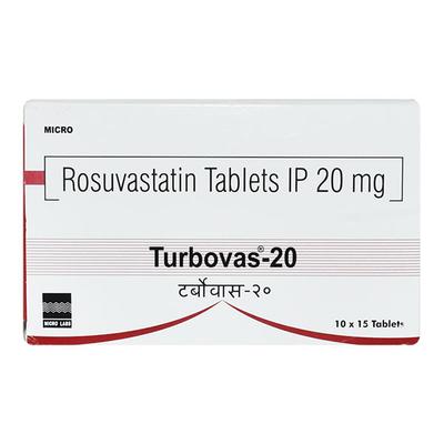 TURBOVAS 20 Tablet 15's - High Cholesterol-Dys