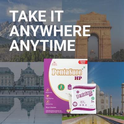 PentaSure HP High Protein Powder - Banana Vanilla Flavour (Travel Pack Sachet of 3 x 30 gm) - Protein Drink