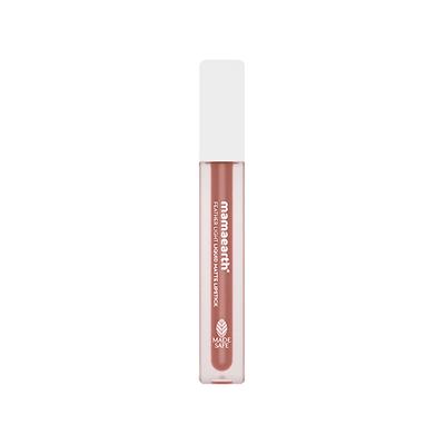 Mamaearth Feather Light Liquid Matte Lipstick with Coconut & Vitamin E for 16-Hour Long Stay (Weightless & Non-Drying) - 05 Nude Brown 3.5 ml - Lipsticks