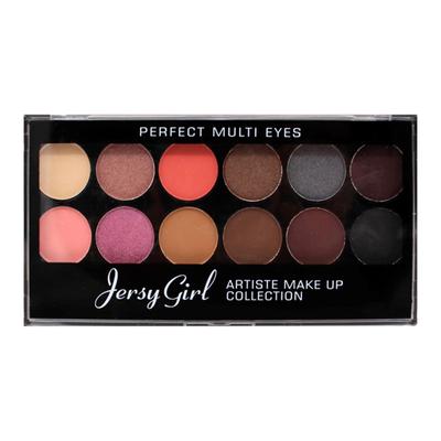 Fashion Colour Jersy Girl Artist Makeup Collection Eyeshadow, Perfect Multi Eyes 12 Colours Shade 01 14gm - Eyeshadow, Bases & Primers