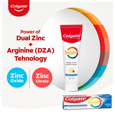 Colgate-Palmolive,Colgate Total Whole Mouth Health, Antibacterial Toothpaste (Advanced Health) 120 gm - Toothpaste