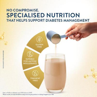Ensure Diabetes Care Powder - Wholesome Wheat Flavour 950 g (Refill Pack) - Nutrition Powders