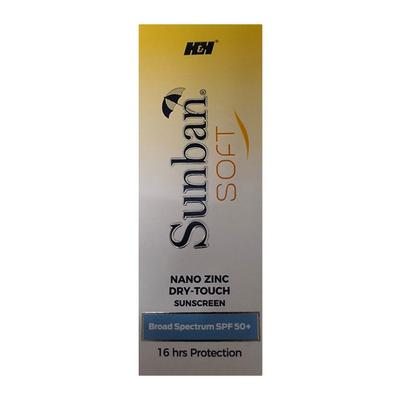 SUNBAN SOFT SPF50+ Sunscreen Gel 75gm - Sunscreen Preparations-Emo