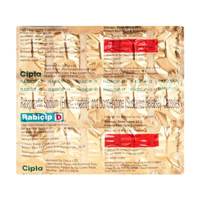 Rabicip D Capsule 15'S - Ulcer/Reflux/Flatulence-Aaa