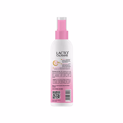 Lacto Calamine Rose Water Toner for Glowing Skin with Aloe Vera and 2% Niacinamide 120 ml - Toners