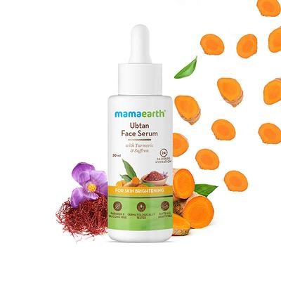 Mamaearth Ubtan Face Serum with Turmeric & Saffron For Skin Brightening 30ml - Face Serum