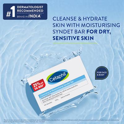 Cetaphil Cleansing Moisturizing Syndet Bar 100 g - Soaps