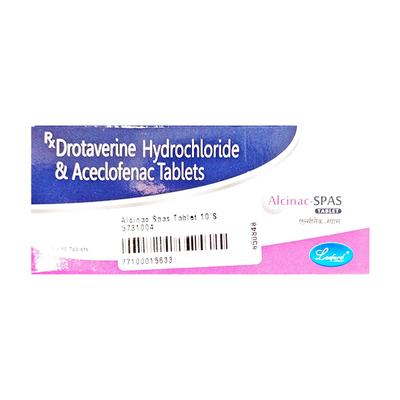 Alcinac Spas Tablet 10'S - Muscle Spasm-Ant