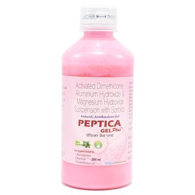PEPTICA GEL PLUS SUGAR FREE MINT FLAVOUR Suspension 200ml - Ulcer/Reflux/Flatulence-Aaa