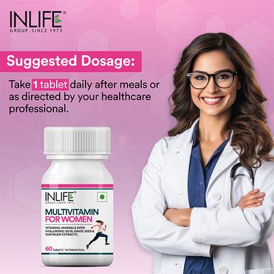 INLIFE Multivitamin Tablets for Women 60's - Women Health