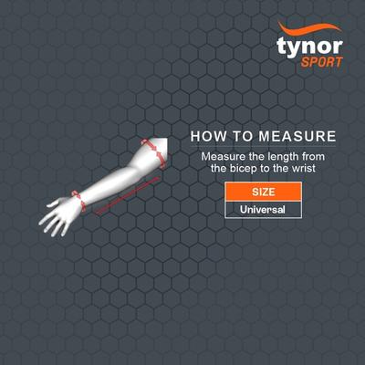 Tynor UV Protection Arm Sleeve - Black & Green (UN) 1's - Abdomen/Neck/Arm/Elbow Supports