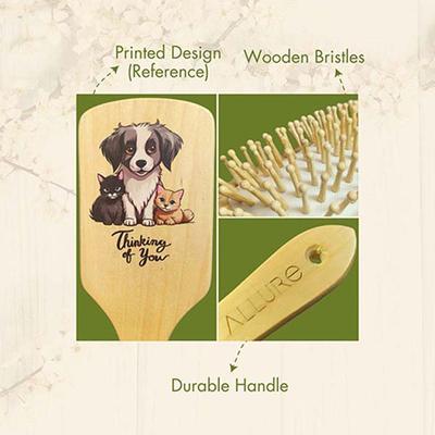 Allure Personalised Paddle Hair Brush Letter I 1's - Hair Brushes