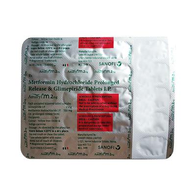 AMARYL M 2mg Tablet 20's - Diabetes-Ant