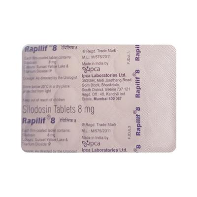RAPILIF 8 Tablet 15's - Bladder And Prostate Disorders-Dru
