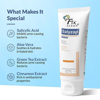 Fixderma 2% Salicylic Acid  for Oily & Acne Prone Skin  for Men & Women Face Wash (60 gm) - Face Wash & Cleansers