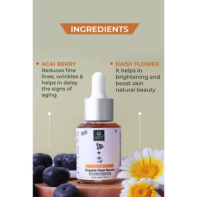 Organic Harvest Skin Illuminate Vitamin C Face Serum for Skin with Acai for Brightening, Skin 30ml - Face Serum