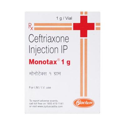 Monotax 1gm Injection 1's - Bacterial Infections-Cep