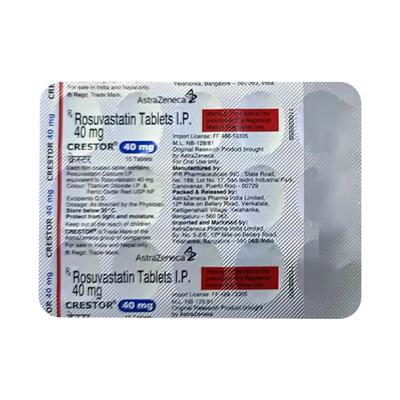 CRESTOR 40 Tablet 15's - High Cholesterol-Dys