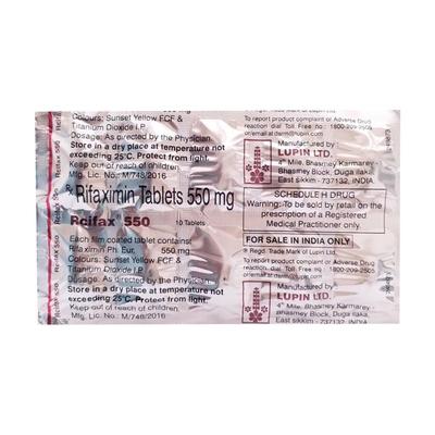 Rcifax 550mg Tablet 10'S - Bacterial Infections-OAB