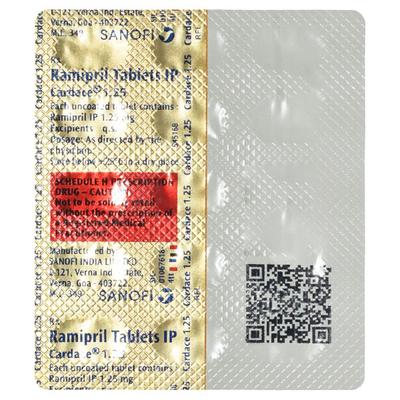 Cardace 1.25mg Tablet 15'S - Hypertension-ACE