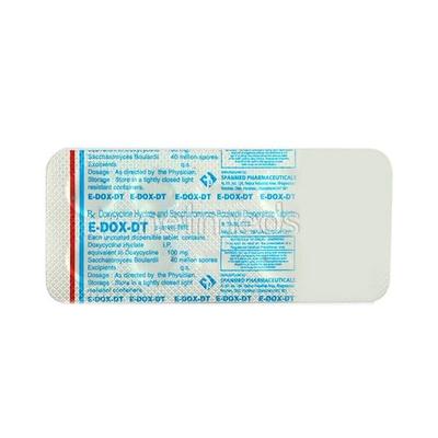 Edox DT 100mg Tablet 8'S - Bacterial Infections-Tet