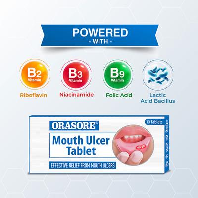 ORASORE MOUTH ULCER Tablet 10's - Oral Care - P-Mou