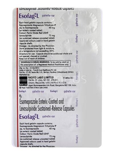 Esofag L Capsule 10'S - Ulcerative Colitis/Bowel Inflammatory Disease-Ant