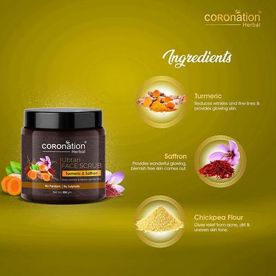 COROnation Herbal Ubtan Face Scrub 100 gm - Scrubs & Exfoliants