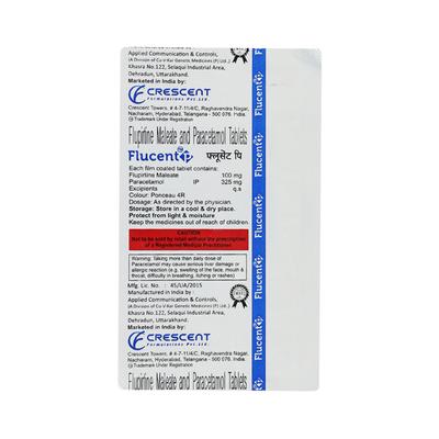 FLUCENT P 100 Tablet 10's - Pain relief-Ano