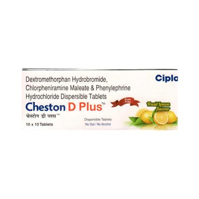 CHESTON D PLUS Sugar Free Trusil Lemon Flavour Dispersible Tablet 10's - Cough And Cold-Cou