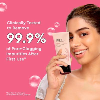 The Face Shop Rice Water Bright Foaming Cleanser - Best Korean Face Wash for Even Tone Skin 100 ml - Face Wash & Cleansers