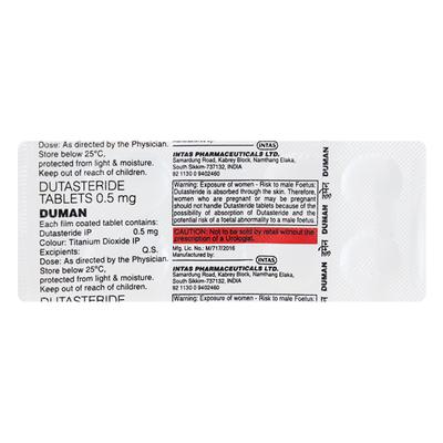 Duman 0.5mg Tablet 10'S - Bladder And Prostate Disorders-Dru