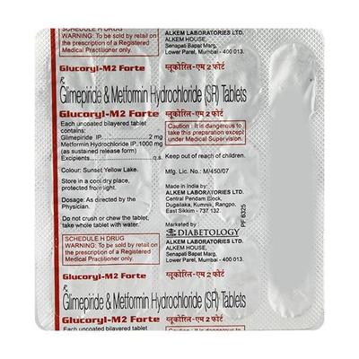 Glucoryl M2 Forte Tablet 15'S - Diabetes-Ant