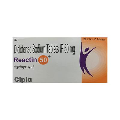 Reactin 50mg Tablet 10'S - Pain relief-Nsa