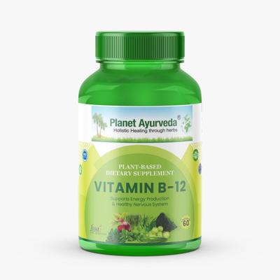 Planet Ayurveda Plant Based Vitamin B12 Capsule 60's - Speciality Medicines