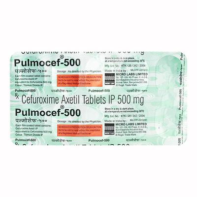 Pulmocef 500mg Tablet 10'S - Bacterial Infections-Cep