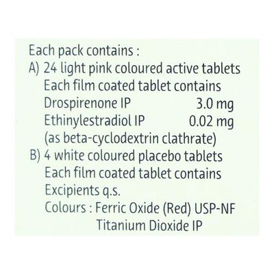 YAZ Tablet 28'S - Contraception-Ora